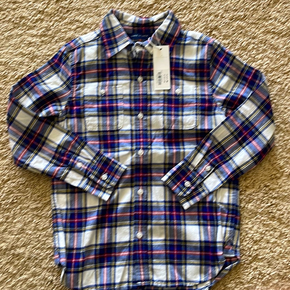 Janie & Jack Brushed Flannel Shirt